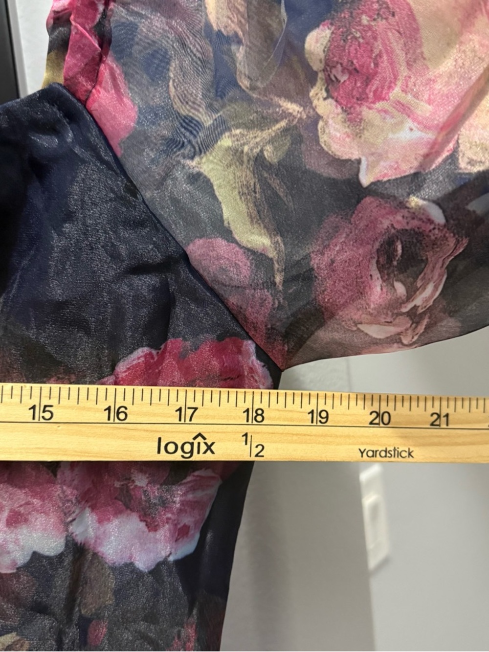 Lulus Oh-So Stunning Navy Blue Floral Organza Tiered Midi Dress Size Large - Picture 5 of 6